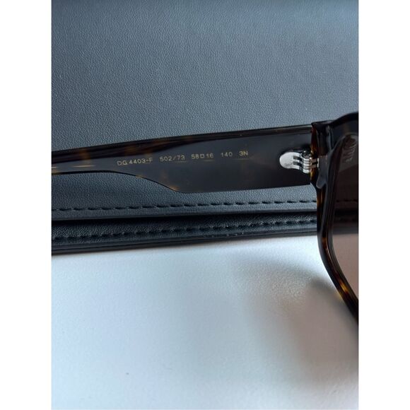 NWT Dolce & Gabbana Aviator Polarized 4403 Sunglasses Dark Brown Havana OS main image 9